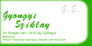 gyongyi sziklay business card