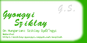 gyongyi sziklay business card